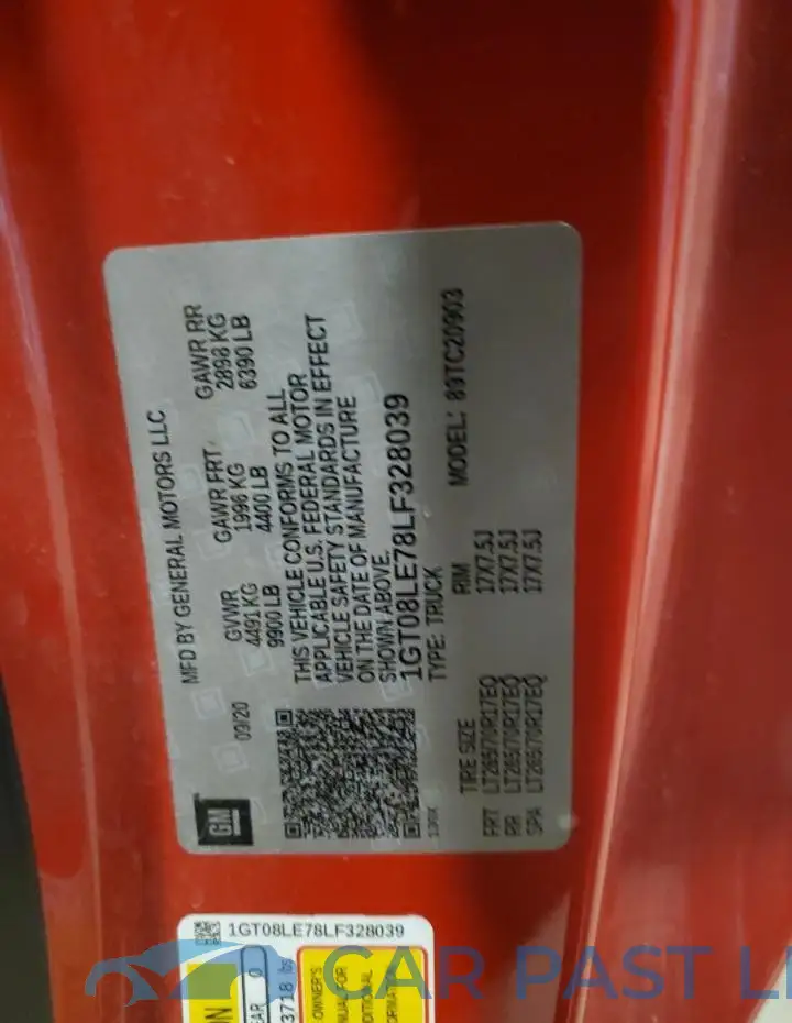 1GT08LE78LF328039# 12