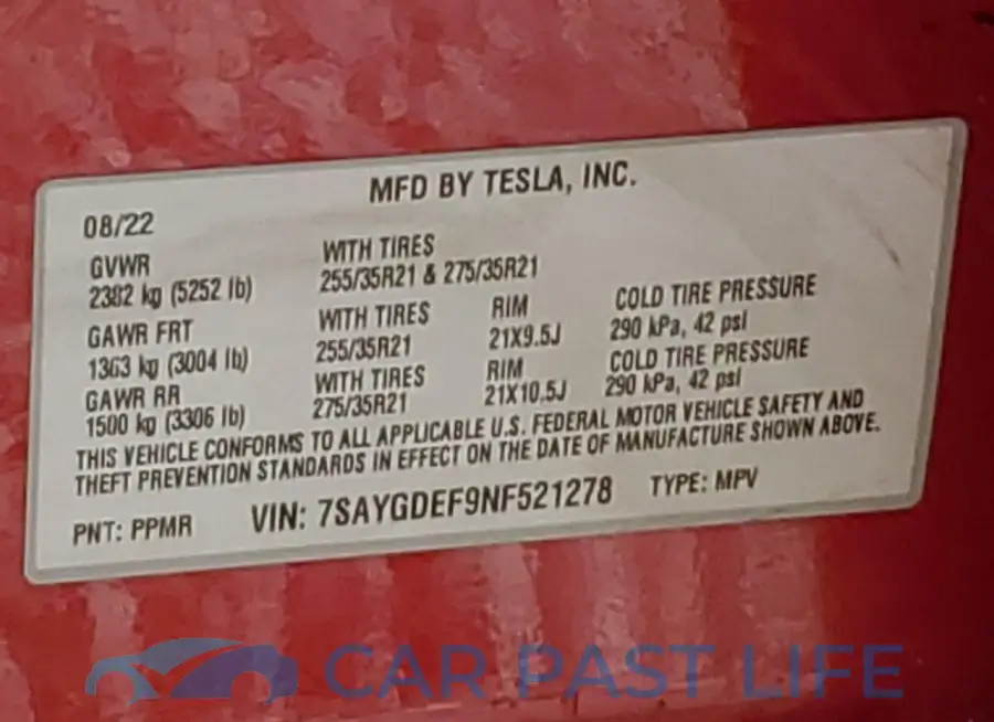 7SAYGDEF9NF521278# 13