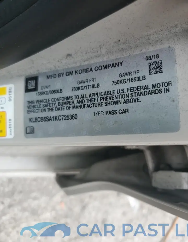 KL8CB6SA1KC725360# 12