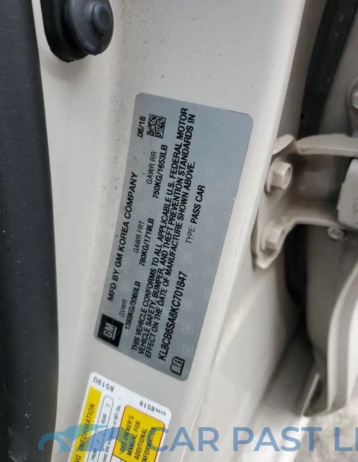 KL8CB6SA8KC701847# 13