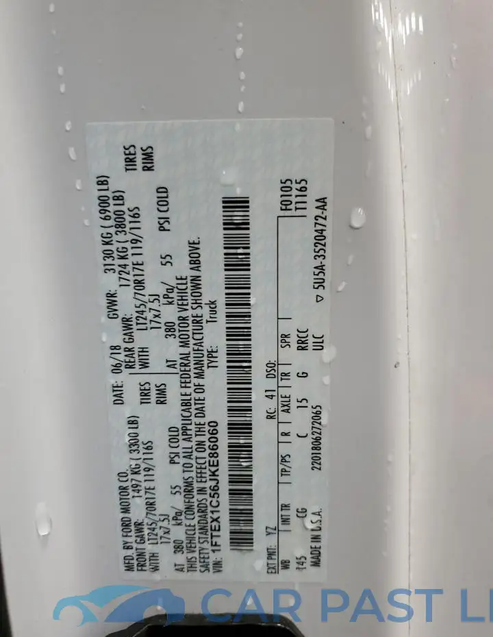 1FTEX1C56JKE86060# 13