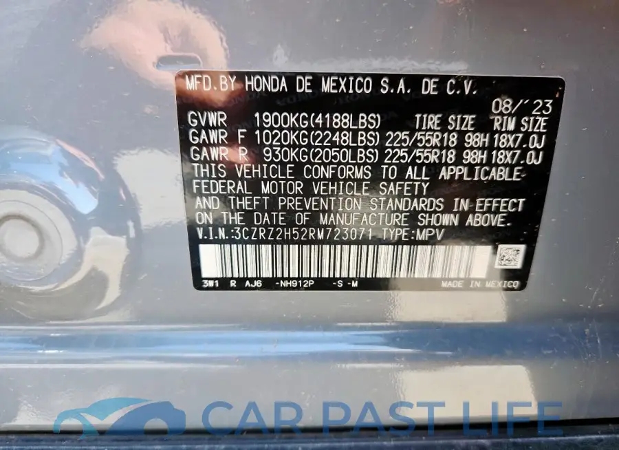 3CZRZ2H52RM723071# 12