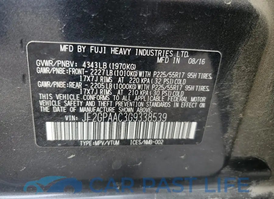 JF2GPAAC3G9338539# 13