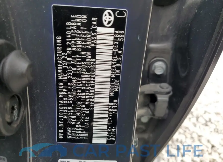 5YFB4MDE1PP003628# 13