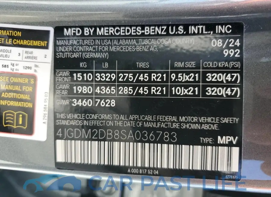 4JGDM2DB8SA036783# 13