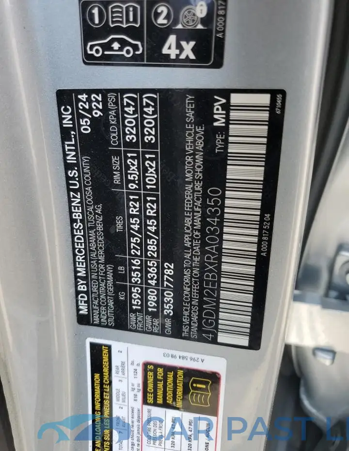 4JGDM2EBXRA034350# 13