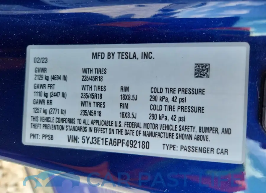 5YJ3E1EA6PF492180# 12