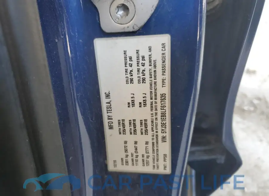 5YJ3E1EB8LF617635# 12