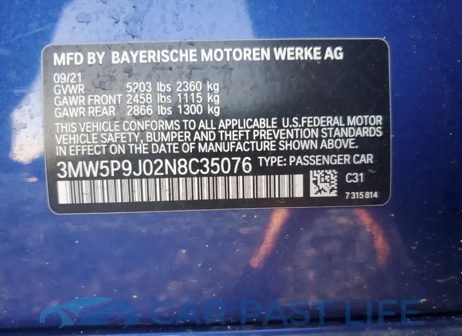 3MW5P9J02N8C35076# 13
