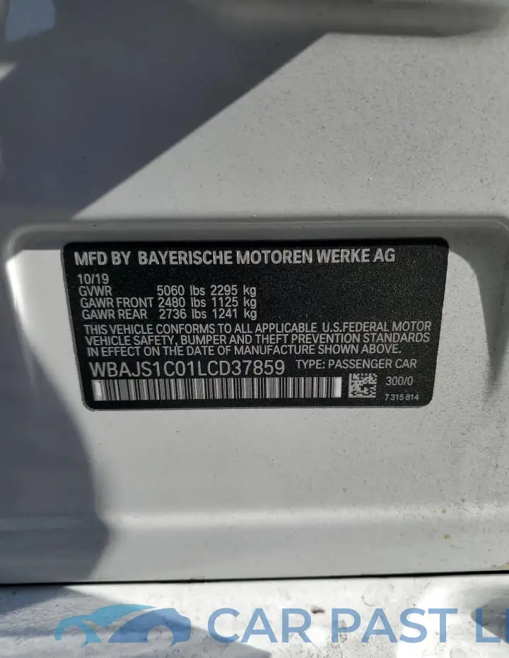 WBAJS1C01LCD37859# 13