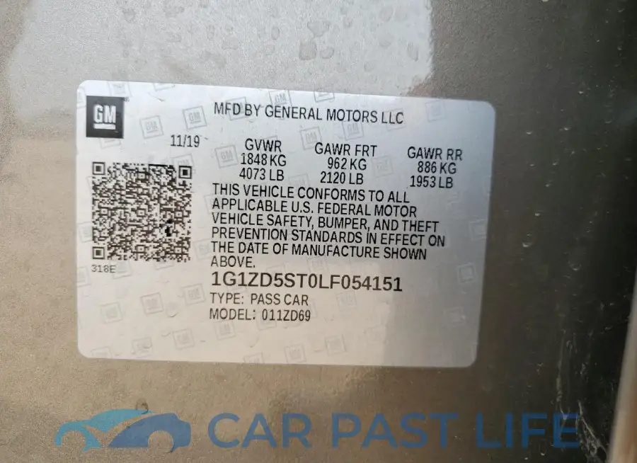 1G1ZD5ST0LF054151# 12