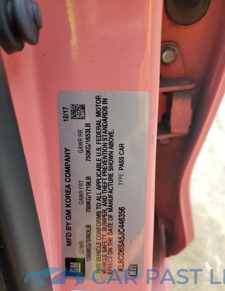 KL8CD6SA5JC446356# 12