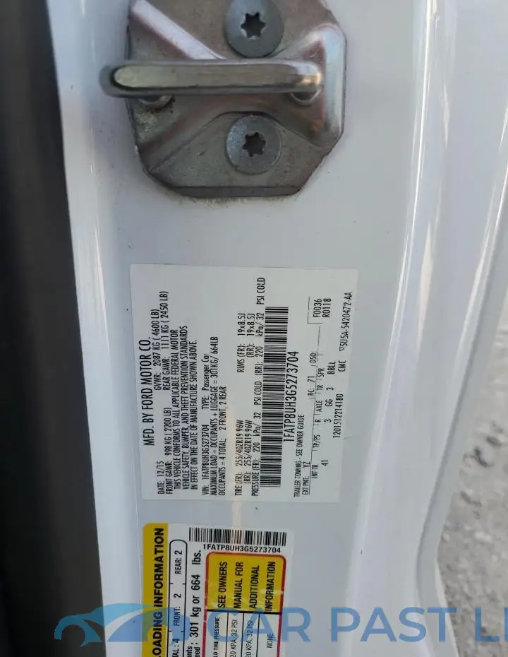 1FATP8UH3G5273704# 12