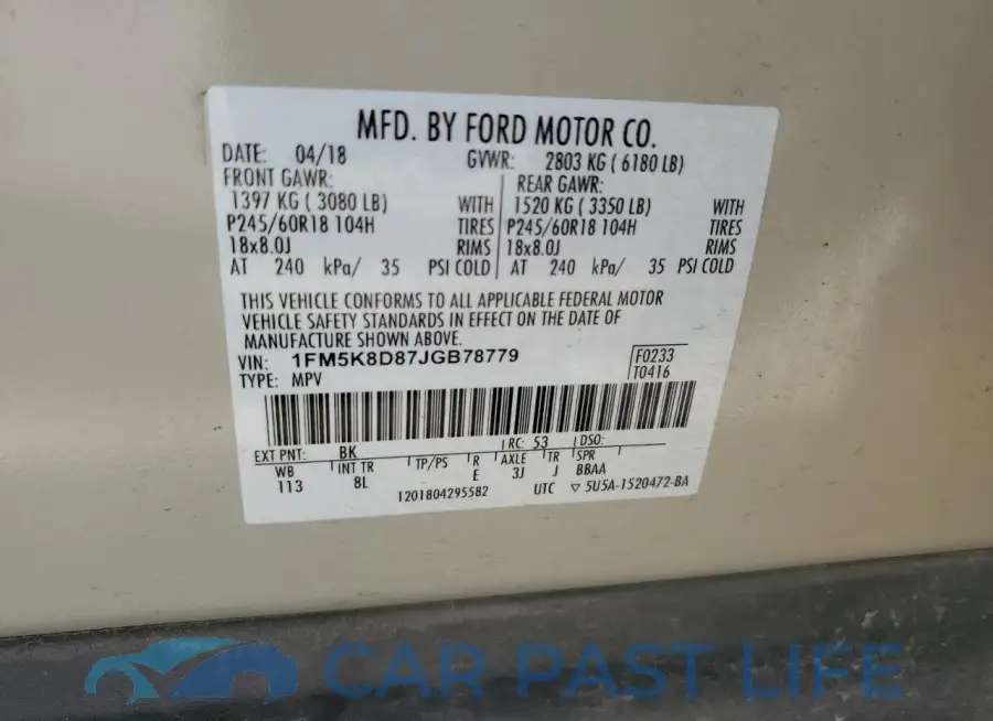 1FM5K8D87JGB78779# 13