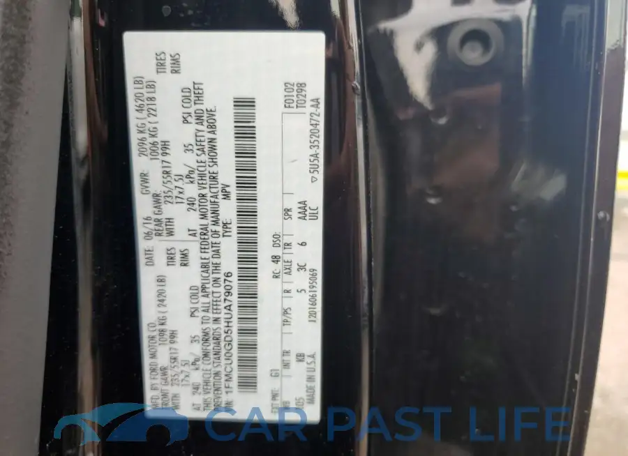 1FMCU0GD5HUA79076# 13