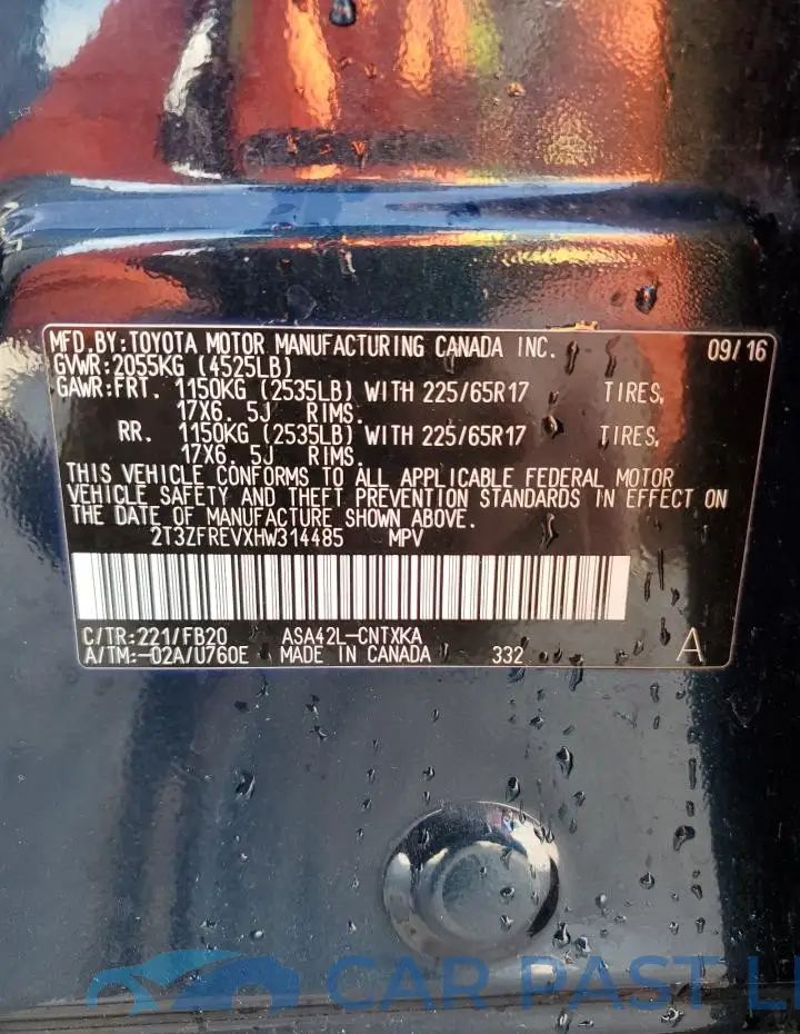 2T3ZFREVXHW314485# 14