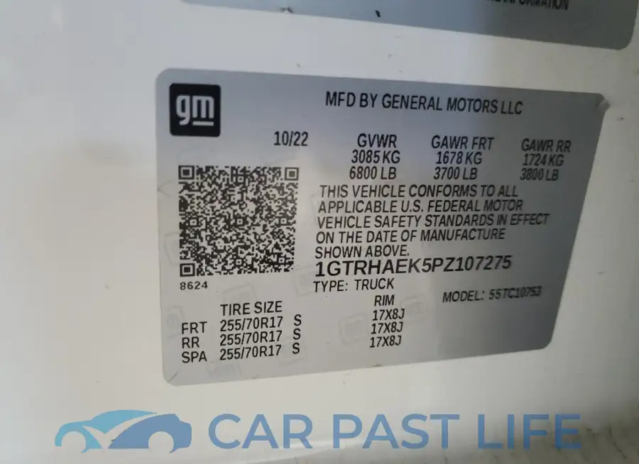 1GTRHAEK5PZ107275# 12