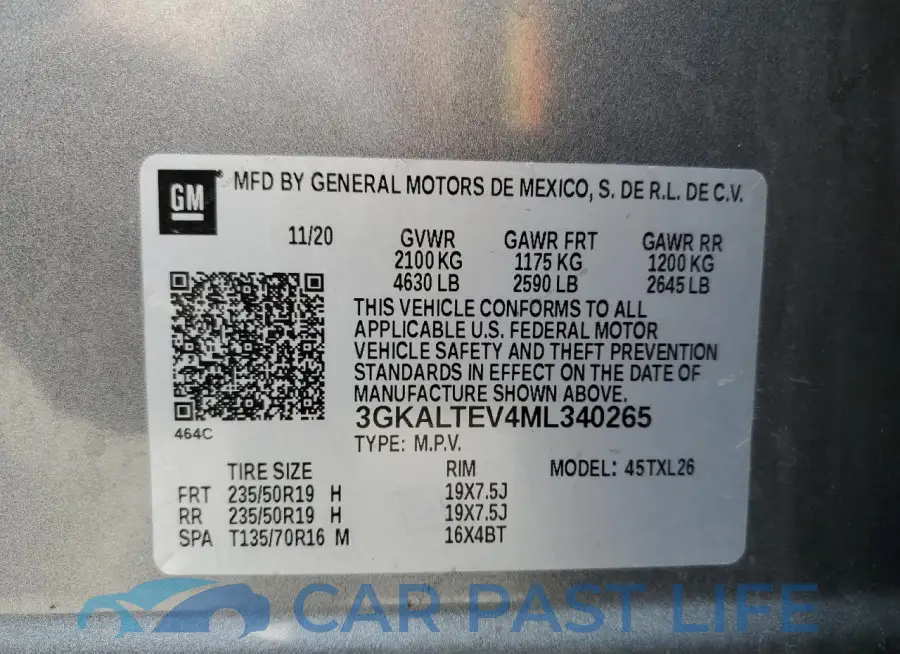 3GKALTEV4ML340265# 14