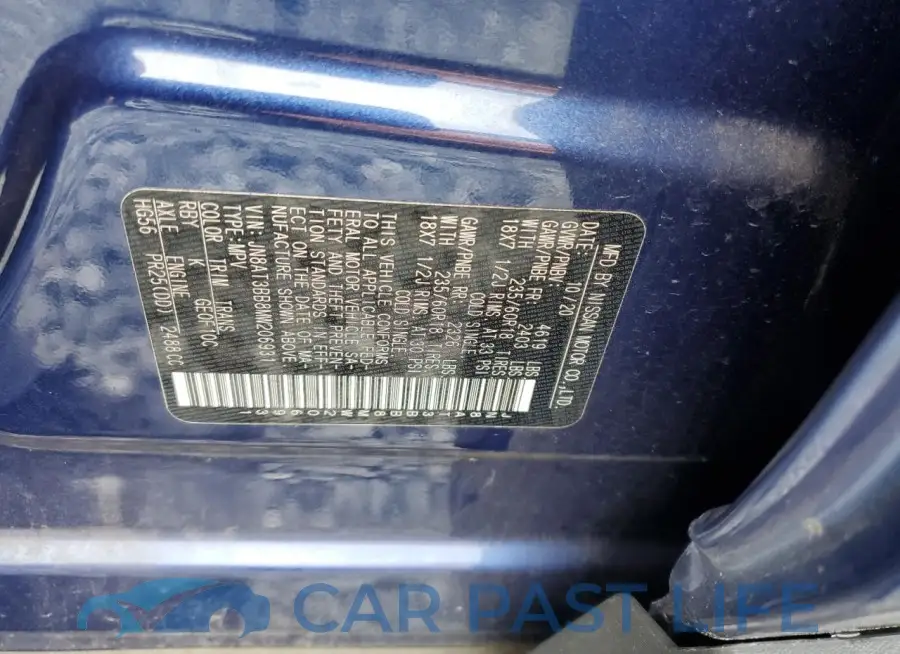 JN8AT3BB8MW206931# 14