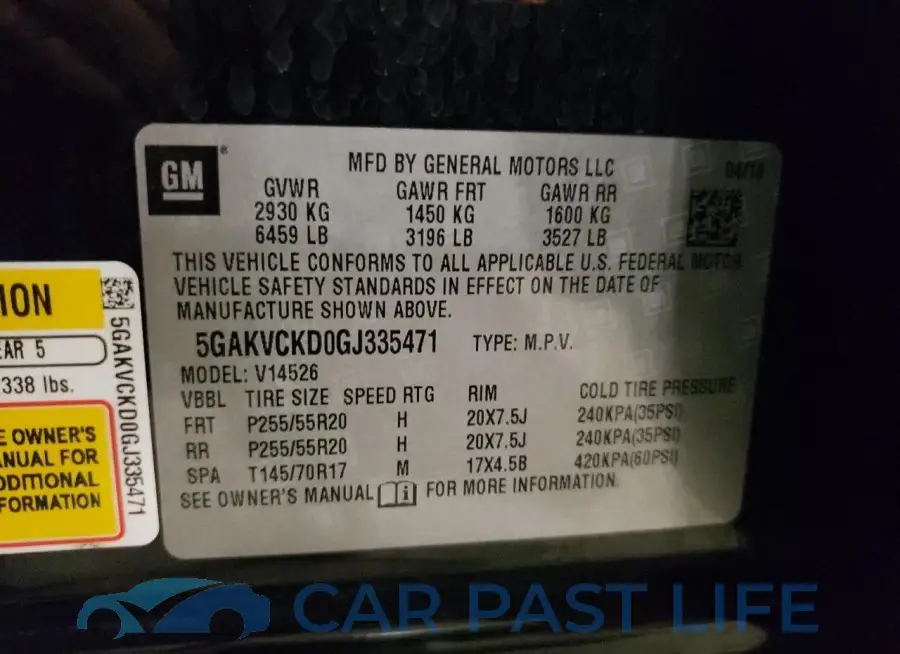 5GAKVCKD0GJ335471# 13