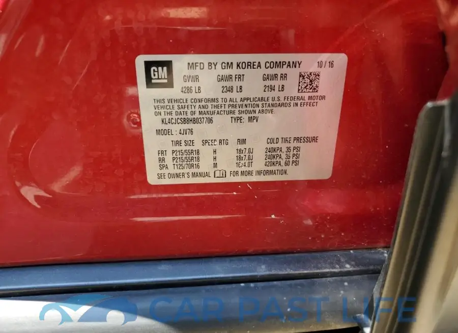 KL4CJCSB8HB037706# 13