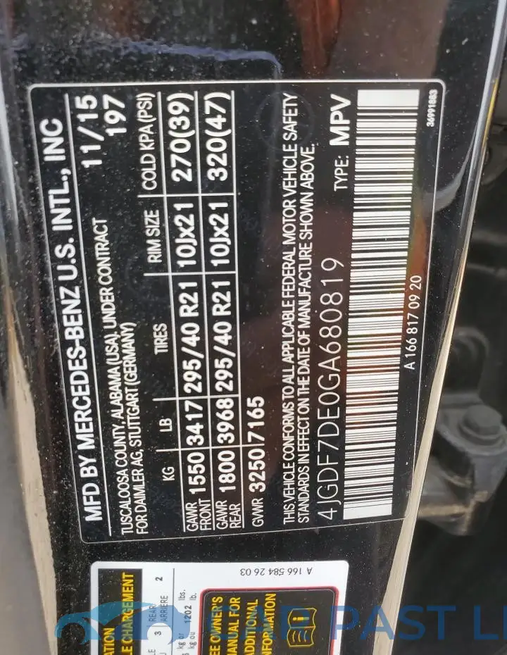 4JGDF7DE0GA680819# 12