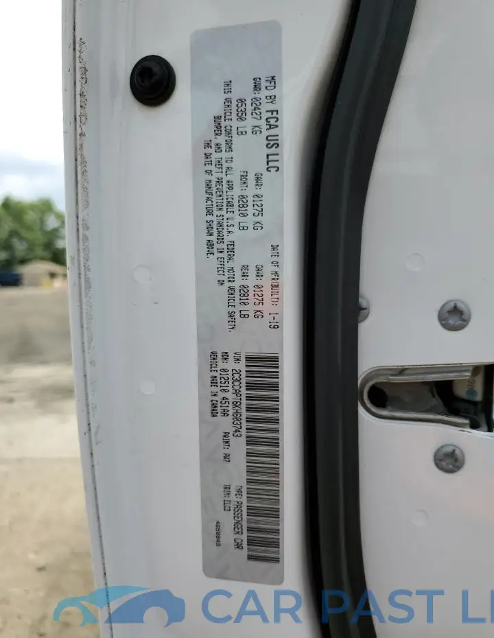 2C3CCAPT6KH603743# 12