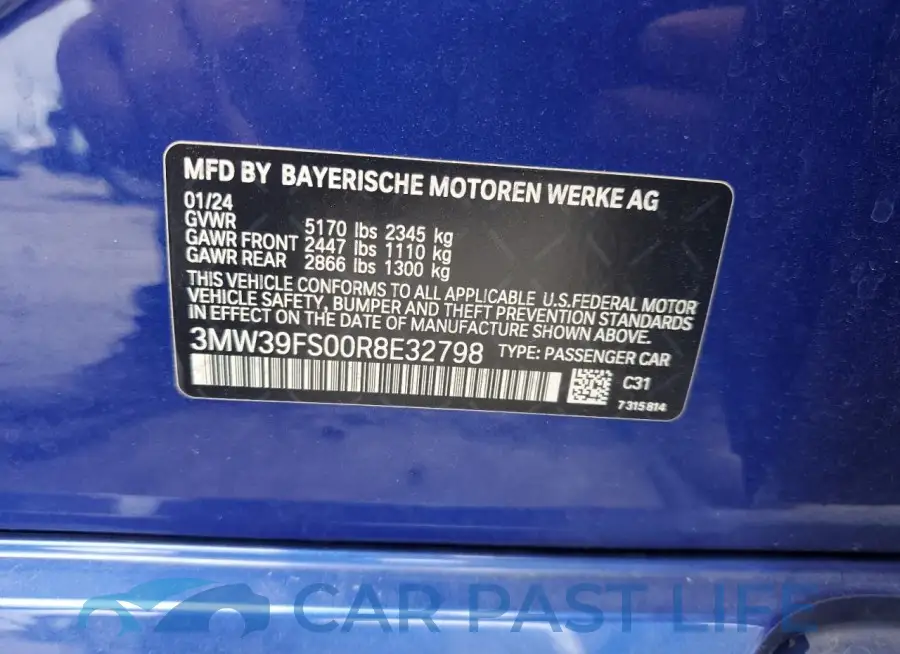 3MW39FS00R8E32798# 12