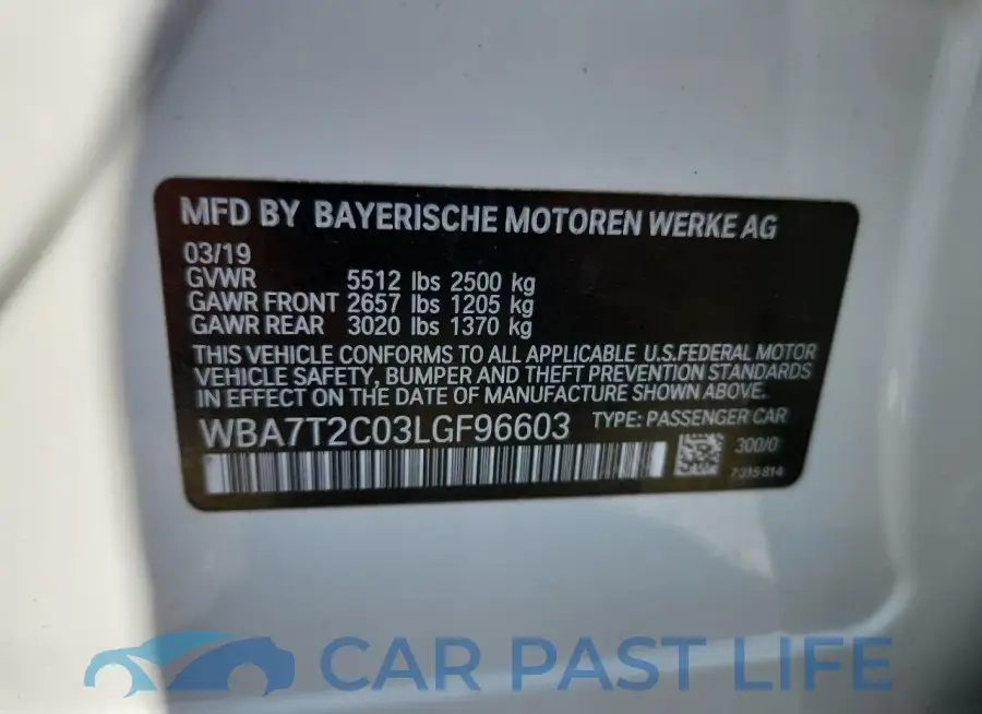 WBA7T2C03LGF96603# 12