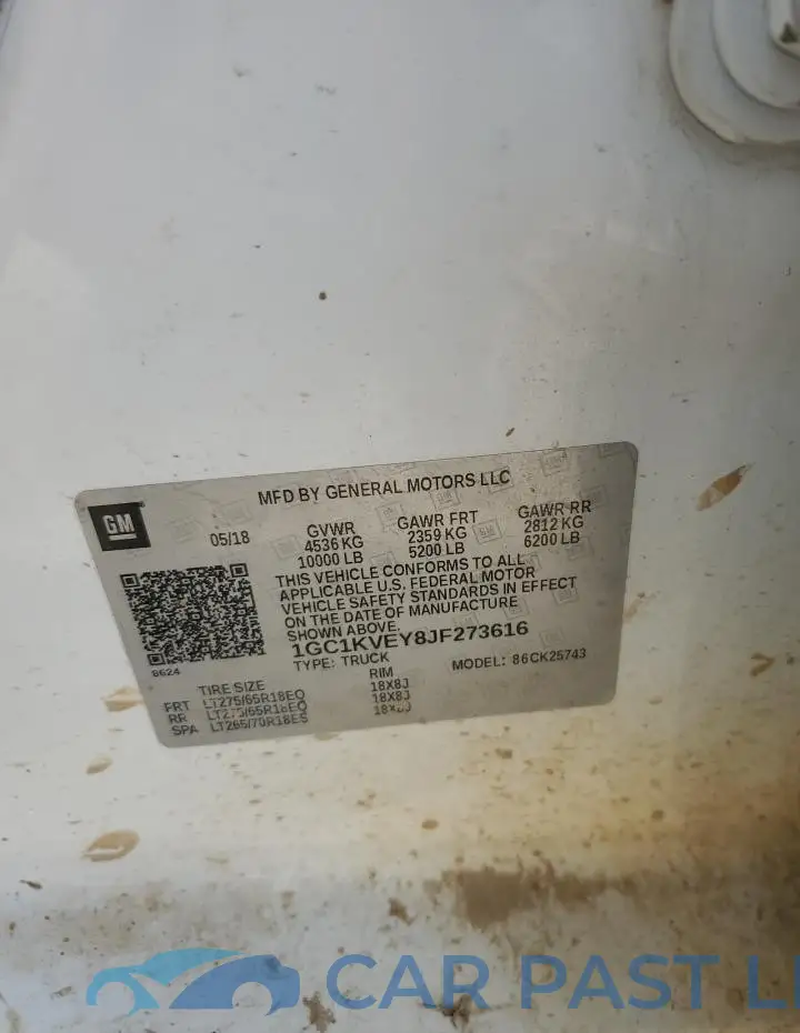 1GC1KVEY8JF273616# 12