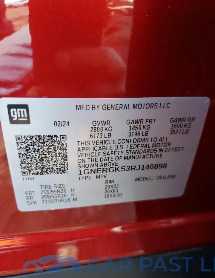 1GNERGKS3RJ140898# 12