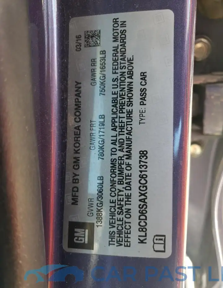 KL8CD6SAXGC613738# 12