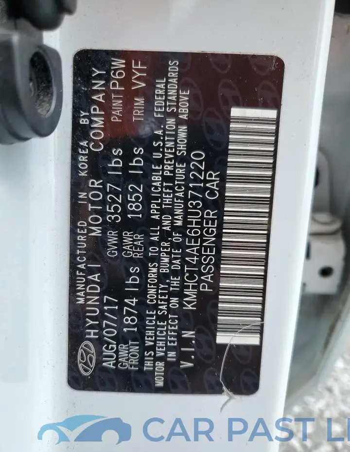 KMHCT4AE6HU371220# 12