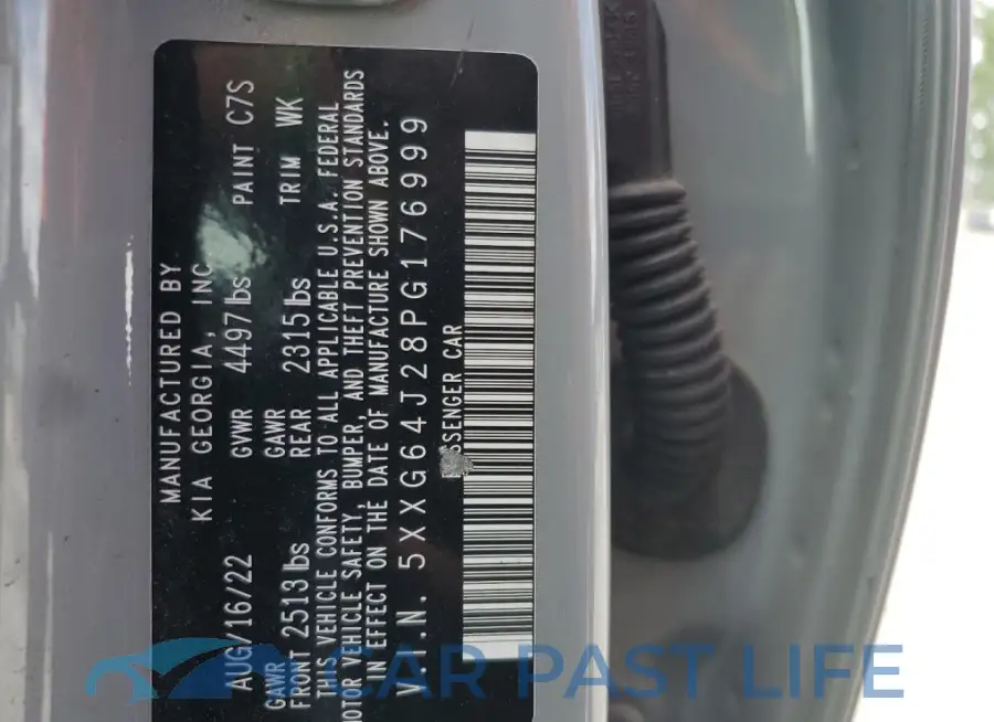 5XXG64J28PG176999# 12