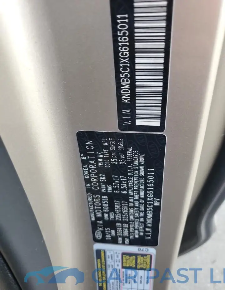 KNDMB5C1XG6165011# 13