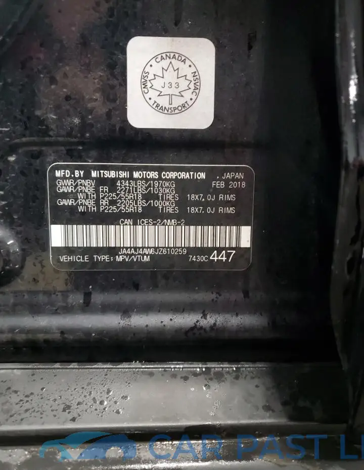JA4AJ4AW6JZ610259# 14