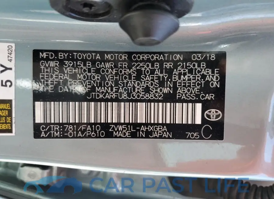 JTDKARFU8J3058832# 13