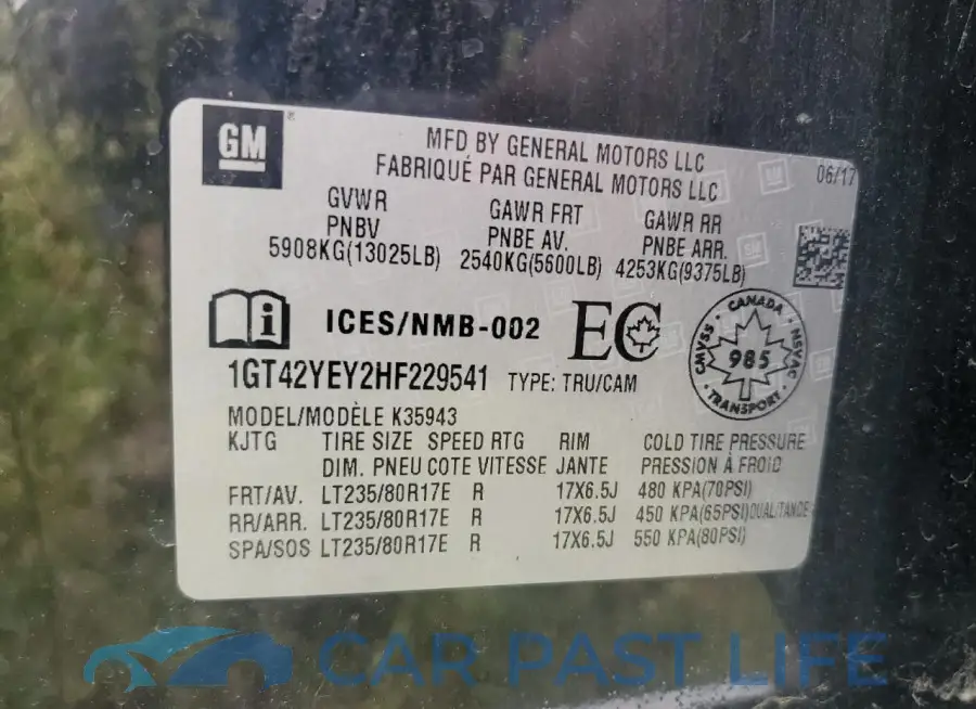 1GT42YEY2HF229541# 12