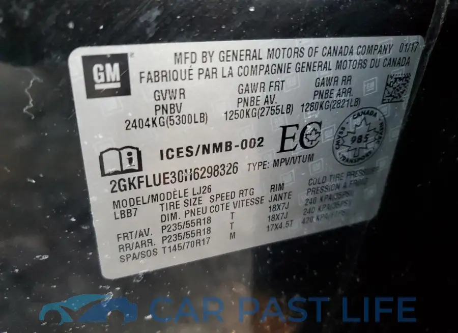 2GKFLUE30H6298326# 13