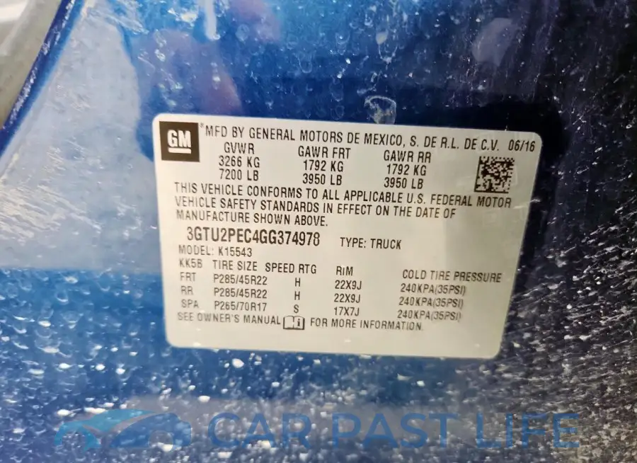 3GTU2PEC4GG374978# 12