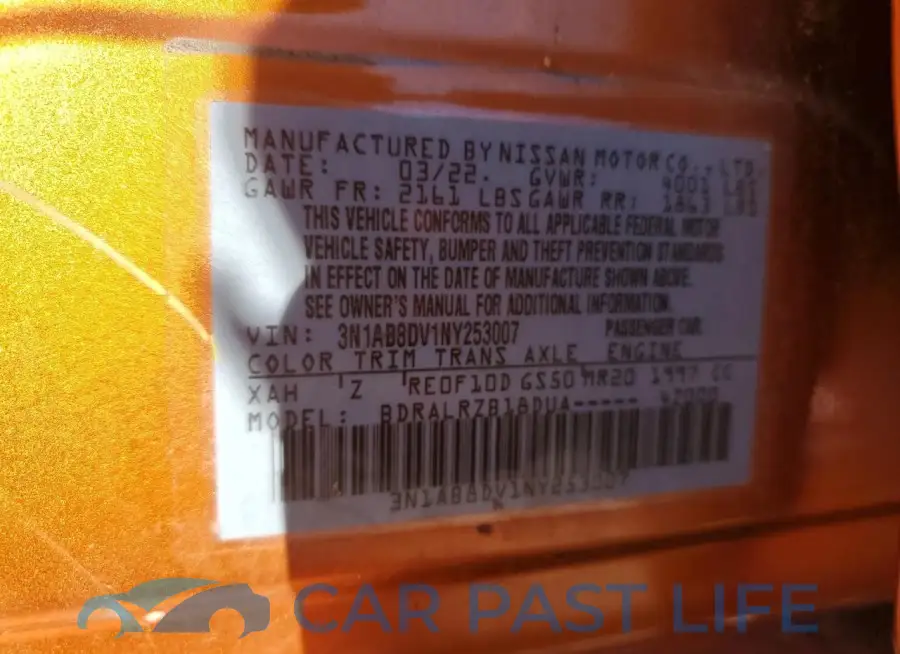 3N1AB8DV1NY253007# 13