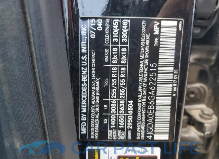 4JGDA0EB6GA622515# 14