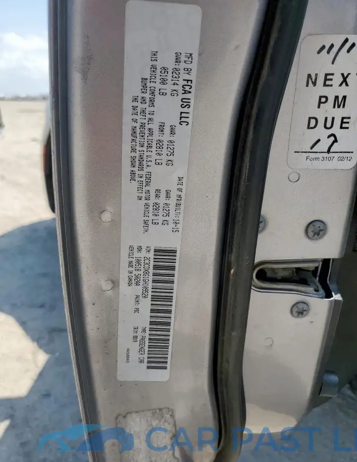 2C3CDXBG1GH109520# 12