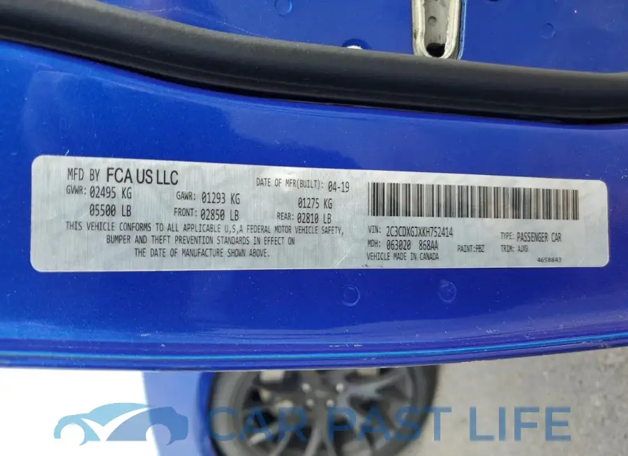 2C3CDXGJXKH718411# 12