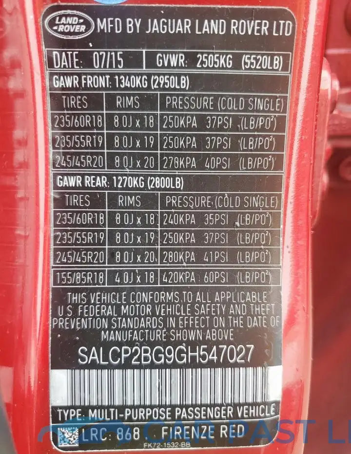 SALCP2BG9GH547027# 13