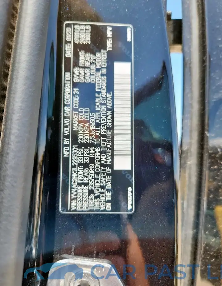 YV4AC2HK2L2295301# 12
