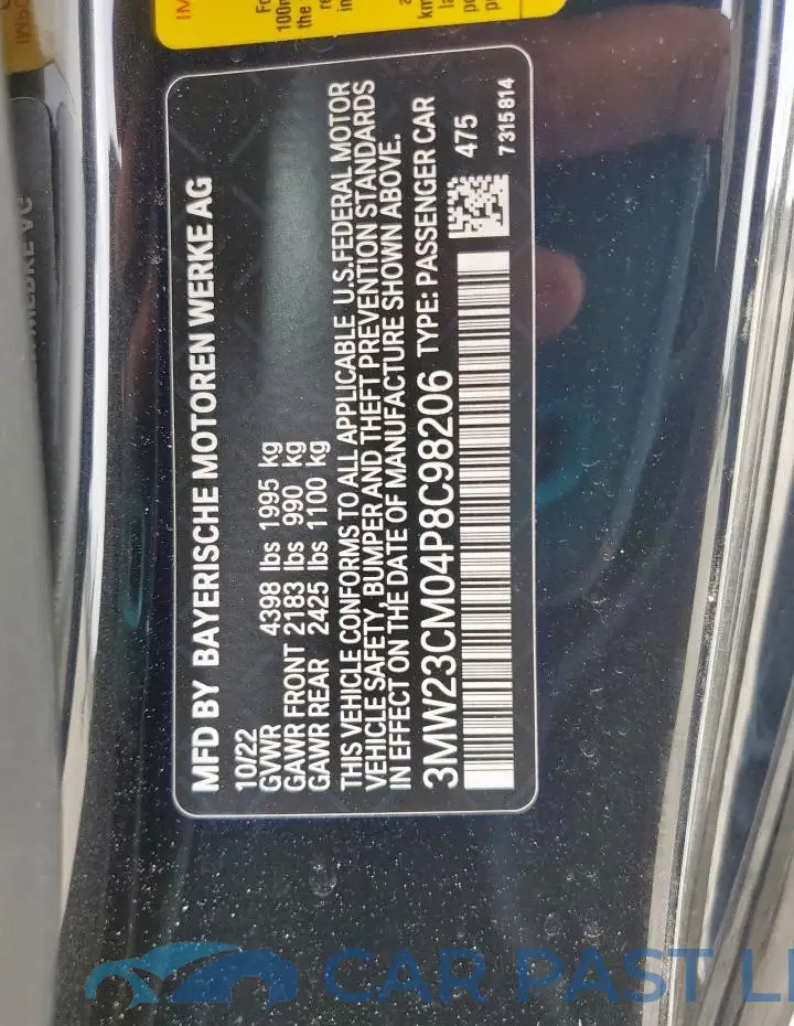 3MW23CM04P8C98206# 12