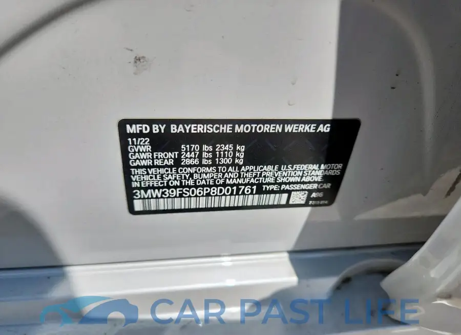 3MW39FS06P8D01761# 12