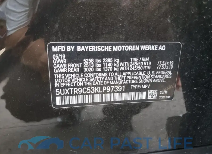 5UXTR9C53KLP97391# 13