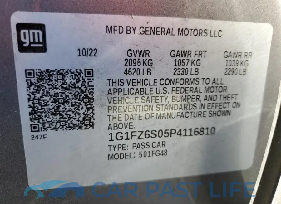 1G1FZ6S05P4116810# 13